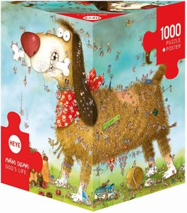 Marino Degano Dreieck Dog's Life Puzzle 1000 Teile