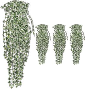 The Living Store Sztuczne pnącza bluszczu 4 szt. Wielokolorowe 90 cm