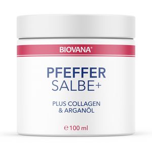 BIOVANA Pfeffersalbe Plus - reichhaltige Salbe mit Plus Collagen & Arganöl - 100 ml Inhalt 1x