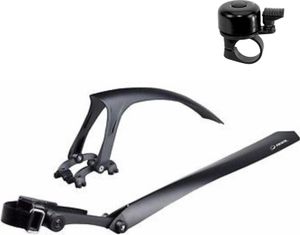 RBRL R-770 Schutzblech-Set für Rennrad Spritzschutz 26" -  28" Schwarz inkl. Fahrradklingel