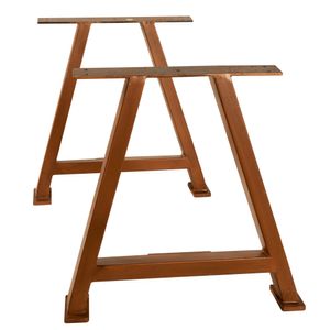 SIT Möbel Tischgestell | Stahl antikbraun | B 80 x T 15 x H 73 cm | 07111-00 | Serie TOPS & TABLES