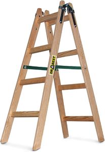 Leiter Doppelstufenleiter Stehleiter Holzleiter Malerleiter mit 4 5 6 Sprossen 2x4 150 kg Leiter Doppelstufenleiter Stehleiter Holzleiter Malerleiter mit 4 5 6 Sprossen