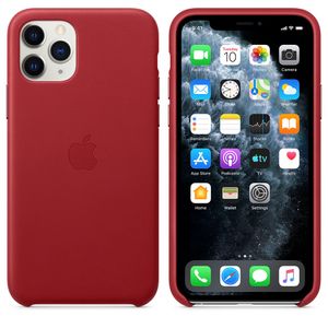 Kožené puzdro Apple na Apple iPhone 11 Pro MWYF2ZM/A Leather Case (PRODUCT)RED
