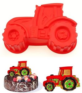 GKA XL Silikon Backform Traktor Silikonbackform 27 cm Backform Silikonform Kinder Kuchen Landwirt Bauer