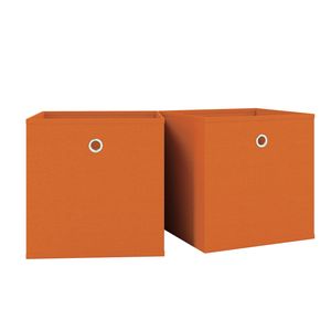 VCM sada 2 skladacích boxov skladacích boxov látkových boxov skladacích boxov policových boxov Boxas Orange