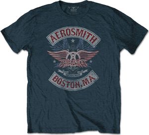Aerosmith - Tričko "Boston Pride" pre mužov/dámy Uni RO5521 (L) (Denim Blue)
