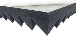 Akustikpur pyramídová samolepiaca pena (cca 1 m² - cca 97 x 98,5 x 5 cm) Akustické zvukovoizolačné rohože na účinnú zvukovú izoláciu