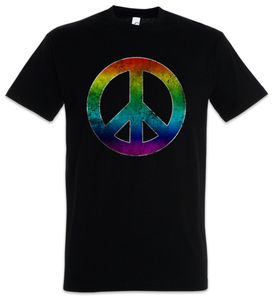 Urban Backwoods Rainbow Peace Symbol T-Shirt, Größe:XL