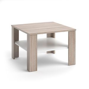 Vicco Coffee table Homer, 60 x 42 cm, Sonoma/White