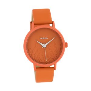 Oozoo Damen Armbanduhr Timepieces Analog Leder orange D2UOC10605