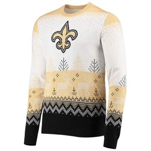 NFL Ugly Sweater XMAS Strick Pullover New Orleans Saints - L