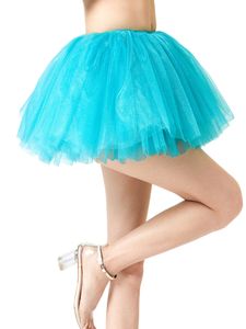 Damen Tüllröcke Plissiert Tutu Rock Dance Röcke Boho Gradient Sommer A-Linie Minirock Blauer See,Größe Einheitsgröße