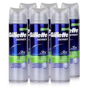 Gillette Series Sensitiv Rasierschaum 250ml (6er Pack)