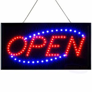 Melario LED Open Geöffnet Schild Leuchtschild Pizza Tattoo Leuchtreklame Display Werbung