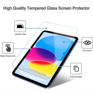Schutz für Apple iPad 10.9" 10. Generation 2022 Schutzfolie 9H Härte Glas - 1x Schutzglas blasenfrei
