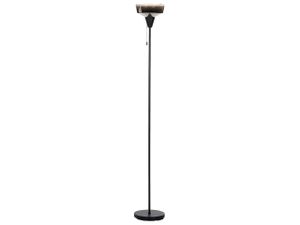 BELIANI Stehlampe Schwarz u. Silber aus Rauchglas Eisen 175 cm Hoch Modern Elegant Stehleuchte für Wohnzimmer Schlafzimmer Esszimmer Flur