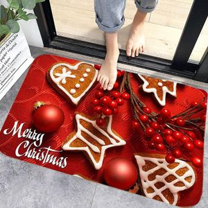 Weihnachts-Bodenmatte, rutschfeste Fußmatte für den Innenbereich, Weihnachtsmuster, Heimdekoration, Weihnachts-Fußmatten, Badematte, Zimmer- und Schlafzimmerteppiche