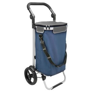 Bremermann nákupný vozík JEEBEL, nákupný vozík, nastaviteľná rukoväť, modrá taška