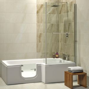 Solarna Badewanne mit Tür/Seniorenbadewanne 170 x 85/70 x 53 cm, rechts Solarna Badewanne mit Tür/Seniorenbadewanne 170 x 85/70 x 53 cm, rechts