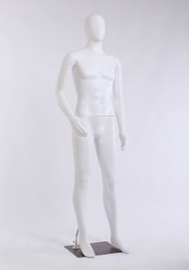 MC-1W schöne männliche/weibliche abstrakte weiße Matt lackierte Schaufensterpuppe