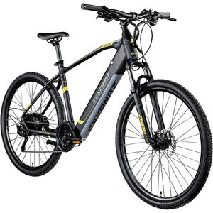 Zündapp Z808 E Bike für Damen und Herren ab 170 cm Mountainbike 29 Zoll E MTB Hardtail Pedelec Fahrrad Elektrofahrrad 27 Gänge Elektrobike, Farbe:schwarz/ gelb, Rahmengröße:48 cm
