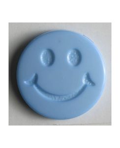 süßer Smileyknopf mit Öse Farben allgemein: Blau, Durchmesser: 15 mm