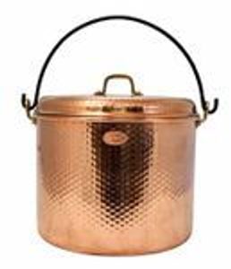 "CopperGarden®" Kupfertopf ø28 cm | 12 Liter gehämmert mit Henkel & Deckel