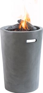 Terrassenfeuer Gas / Beistelltisch Clifton Compact round grey 9kW