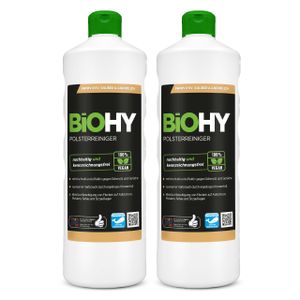 BiOHY Polsterreiniger, Textilreiniger, Polsterreinigungsmittel, Sofa Reiniger – 2er Pack (2 x 1 Liter Flasche)
