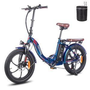 FAFREES F20 PRO 20 Zoll Elektrofahrrad E-Bike 250W 36V/18AH Fat Bike Shimano 7S Pedelec Citybike 25km/h--Blau