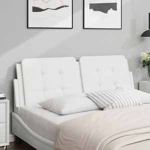 vidaXL Kopfteil-Kissen "Zadar" Weiß 140 cm Kunstleder