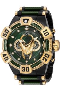 Invicta Marvel - Loki 37602 Herren armbanduhr - Quarzuhrwerk - Edelstahl mit grünen zifferblat - 52mm