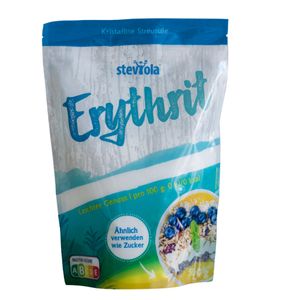 Steviola® Erythrit weiß 500g | Zuckerersatz | kalorienfrei | zahnfreundliche Zuckeralternative | vegan & ohne Gentechnik | 0 Kalorien
