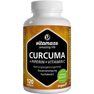 Kurkuma + Piperin + Vitamin C vegan, 120 St KAP