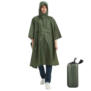 Pláštěnka s kapucí, nepromokavé bundy do deště, pláštěnka z polyesterového taftu pro pěší turistiku, kempování, cyklistiku