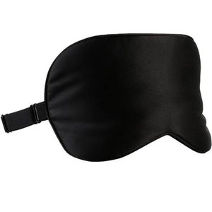 INF Schlafmaske, 100% Reine Seide, verstellbare Augenbinde für Reise Zuhause Schwarz