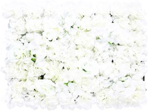 20 Stück Blumenwand Künstliche Rosenwand Weiß 60x40cm Seidenblume Süßigkeitwand Bühnendeko Kunstblumen für Hochzeit Wanddeko Hochzeitsdeko