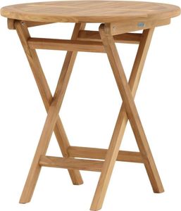 FURNLUX Esstisch Kenia Teak 70cm / Hauptfarbe: Braun / Abmessungen: 70 x 70 x 75 cm