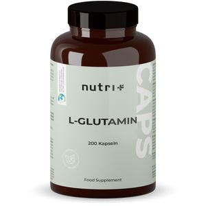 L-Glutamin Kapseln vegan + hochdosiert - Glutamine Aminosäure für Muskelaufbau, 200 Kapseln