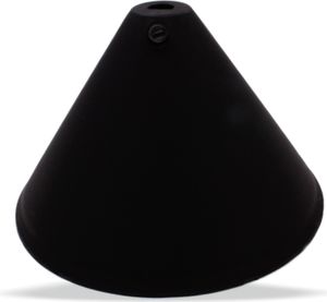 Baldachin mit Zugentlastung für Lampenkabel - konische Bauform Ø 110x80 mm Kunststoff | Schwarz