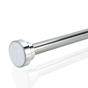 Teleskopická tyč Intirilife v striebornej farbe 65 - 100 cm - výsuvná tyč z nehrdzavejúcej ocele univerzálne použiteľná bez vŕtania a skrutkovania - upínacia tyč na sprchové záclony tyč na záclony