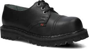 nagaba Stahlkappenschuhe, GlattLeder, Leder-Einlegesohle, Schwarz, 47