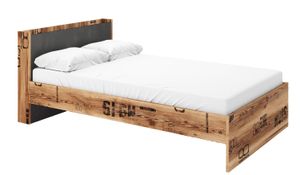 Furniture24 Bett Fargo FG15 mit Lattenrost und Taschenfederkernmatratze 120 x 200 cm