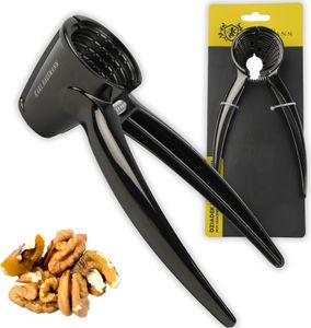 Nussknacker Nusszange Nussöffner Knacker Öffner Nußbrecher Edelstahl Schwarz