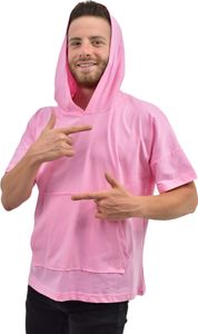 Oversize T Shirt Kurzarm mit Kapuzze Hoodie Royyen 333 – ROSA / STD Oversize T Shirt Kurzarm mit Kapuzze Hoodie Royyen 333 – ROSA / STD