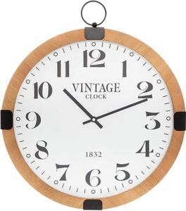 Cichy zegar ścienny Vintage, zegar do kuchni, salonu, czytelny, Ø 38 cm