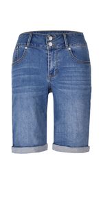 Buena Vista Tummyless-Short stretch denim : mid stone : L