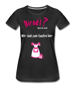 Tshirt Shirt M schwarz pink Damen  für Ihr Oktoberfest Dahoam