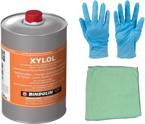 Xylol Reinigungs-, Verdünnungs- & Lösungsmittel entfernt Fette und Wachs (Parafin) zuverlässig und sehr schnell inkl. Microfasertuch von E-Com24 (1 Li