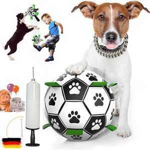 15cm fotbalový míč pro psy Interaktivní fotbalový míč pro psy s úchytnými popruhy Hračka pro domácí mazlíčky míč